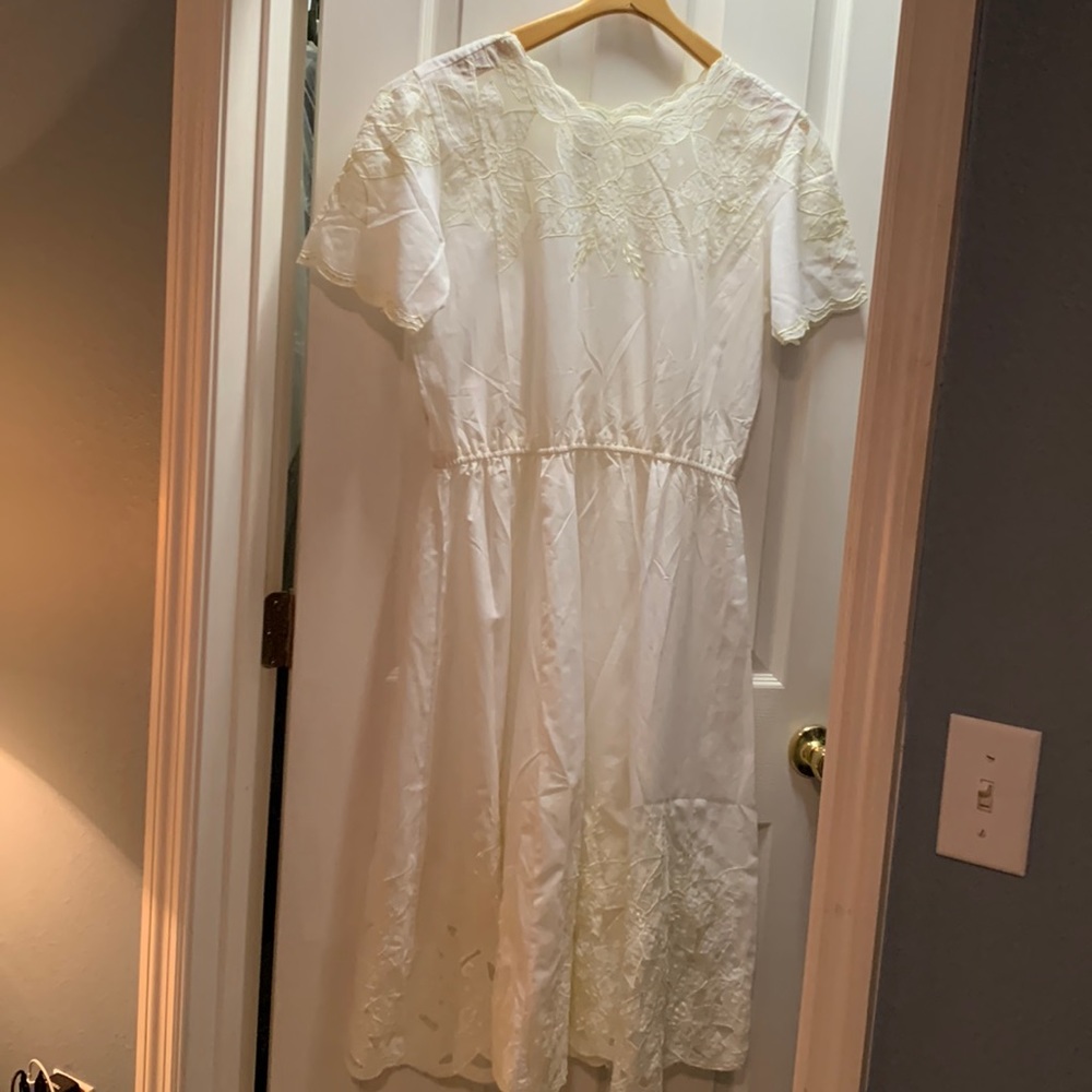 Vintage White Semi-Sheer Sundress